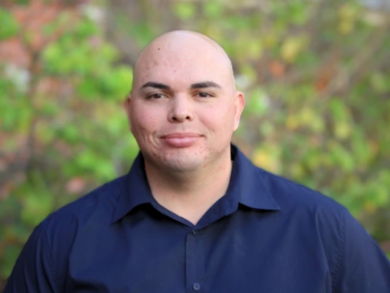 Head and shoulders shot of Angel Montijo outside.
